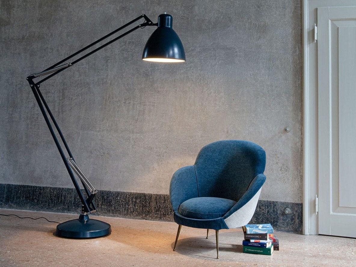 LED adjustable aluminium floor lamp | Jj Big by Leucos