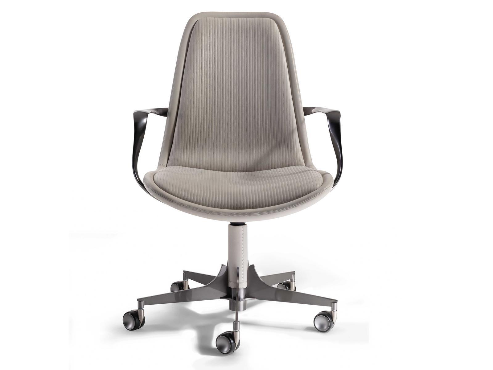 Office chair with armrests with castors | Volver by Visionnair