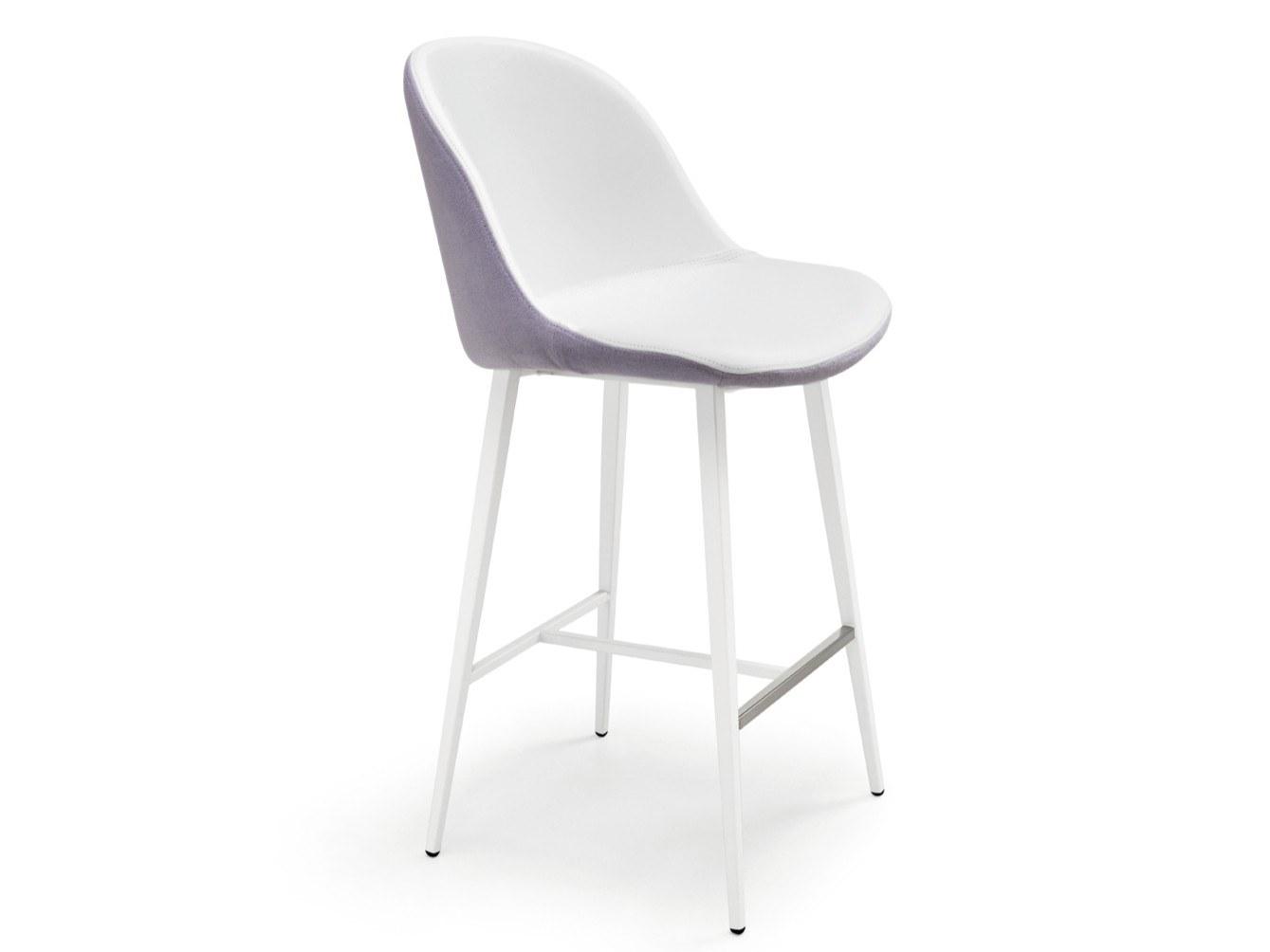 High fabric stool with back | Sonny H65 / H75 by Midj