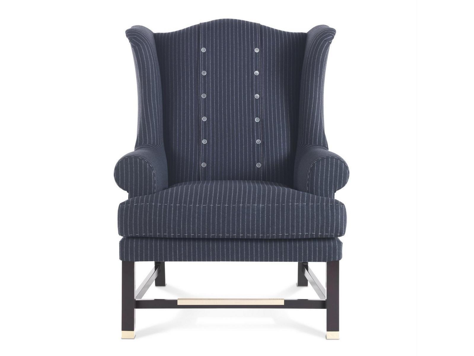 Bergere fabric armchair with armrests | Ayla_2 by Gianfranco Ferre Home