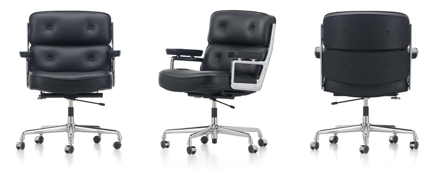 Swivel leather executive chair | Es 104 by Vitra