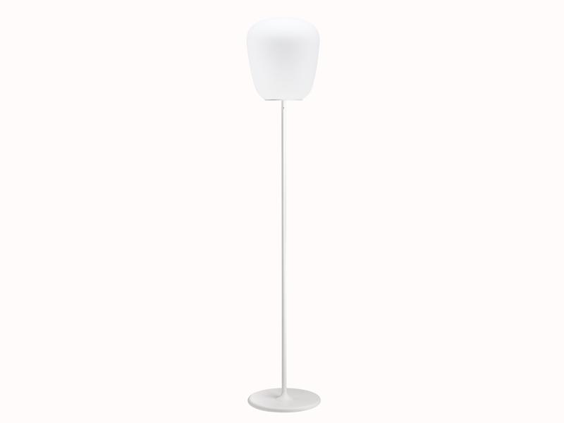 Halogen fluorescent glass floor lamp | Lumi Baka by Fabbian