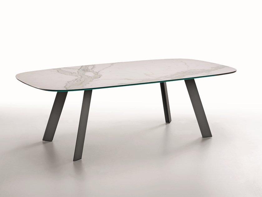 Glass ceramic dining table | Alexander by Midj