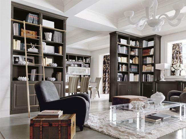 Custom wooden bookcase | Convivio by Martini interiors