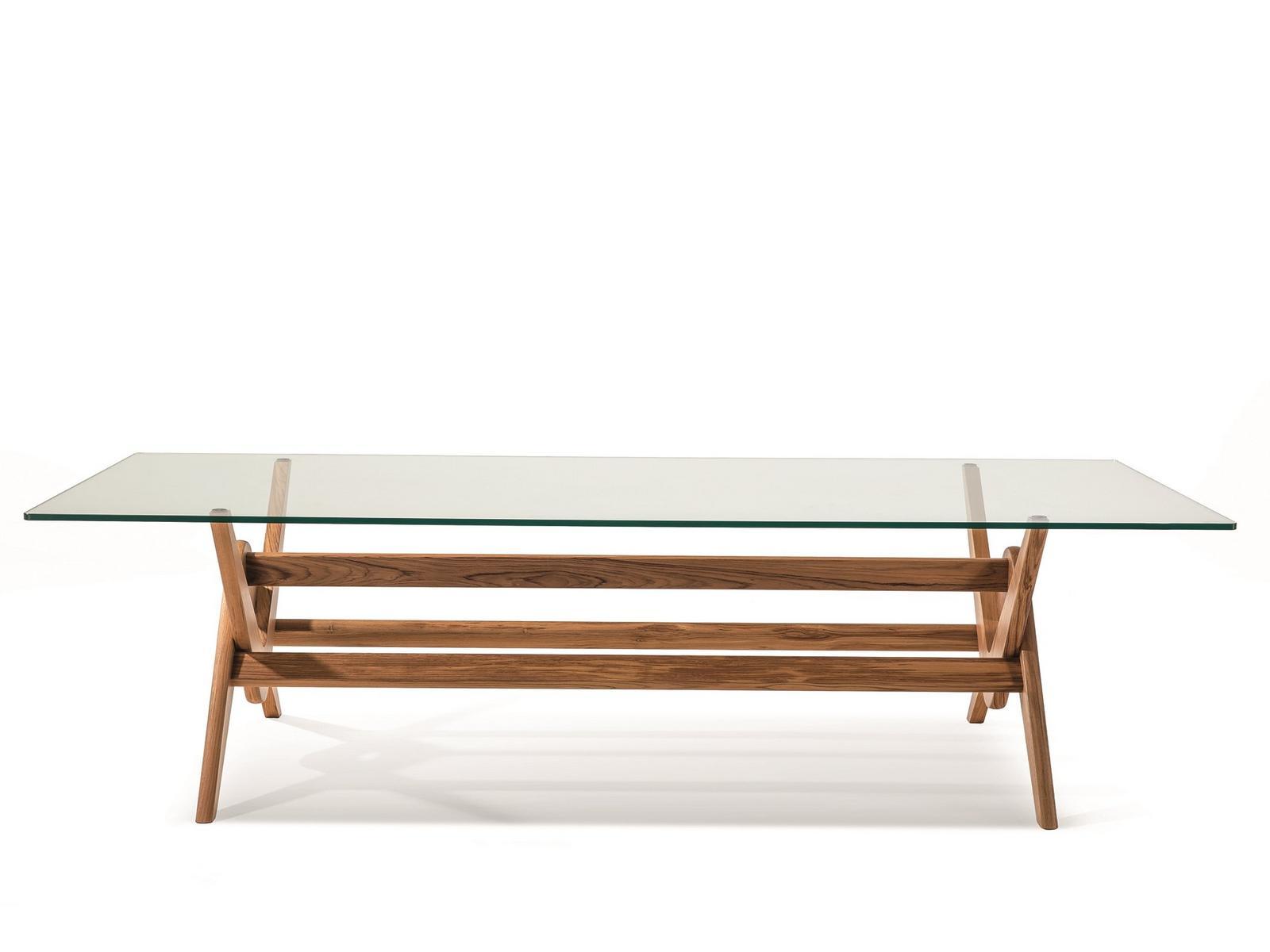 Wood and glass table | 056 Capitol Complex Table by Cassina