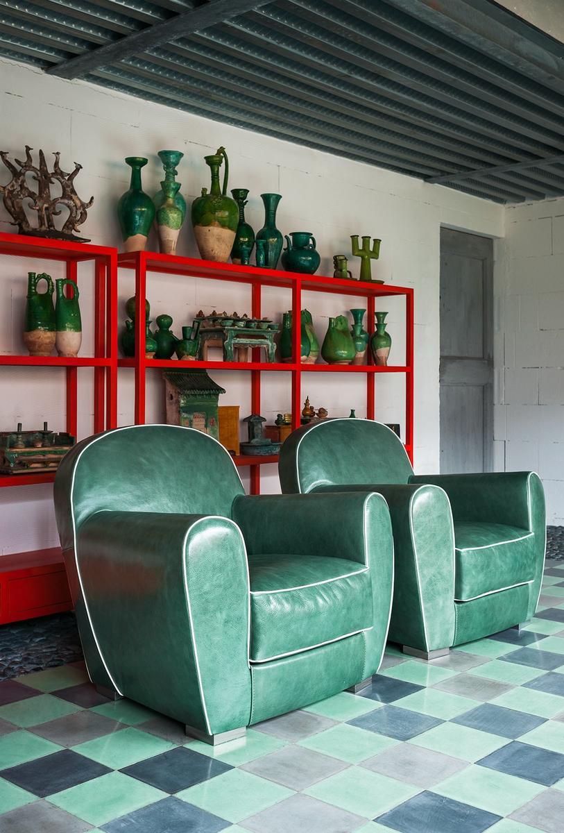 Leather armchair with armrests | Amburgo Baby by Baxter