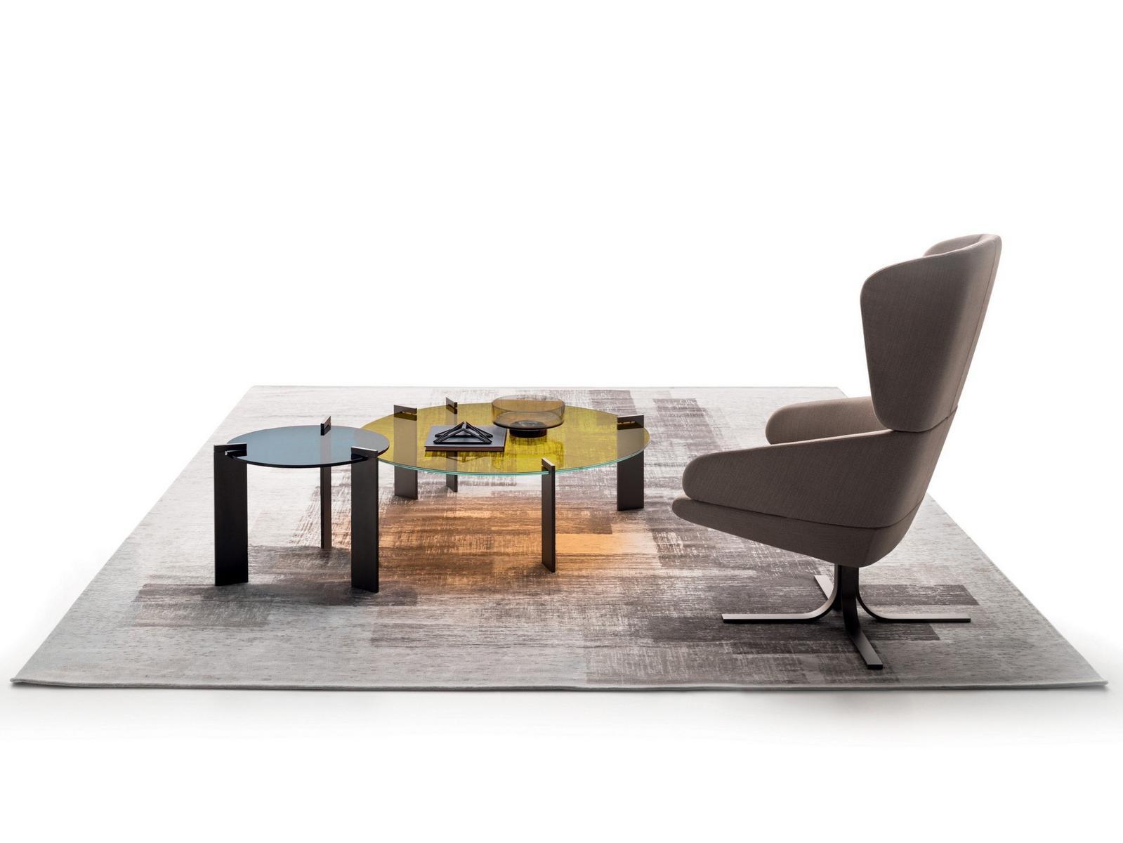 Round glass coffee table | Aulos by Ditre Italia