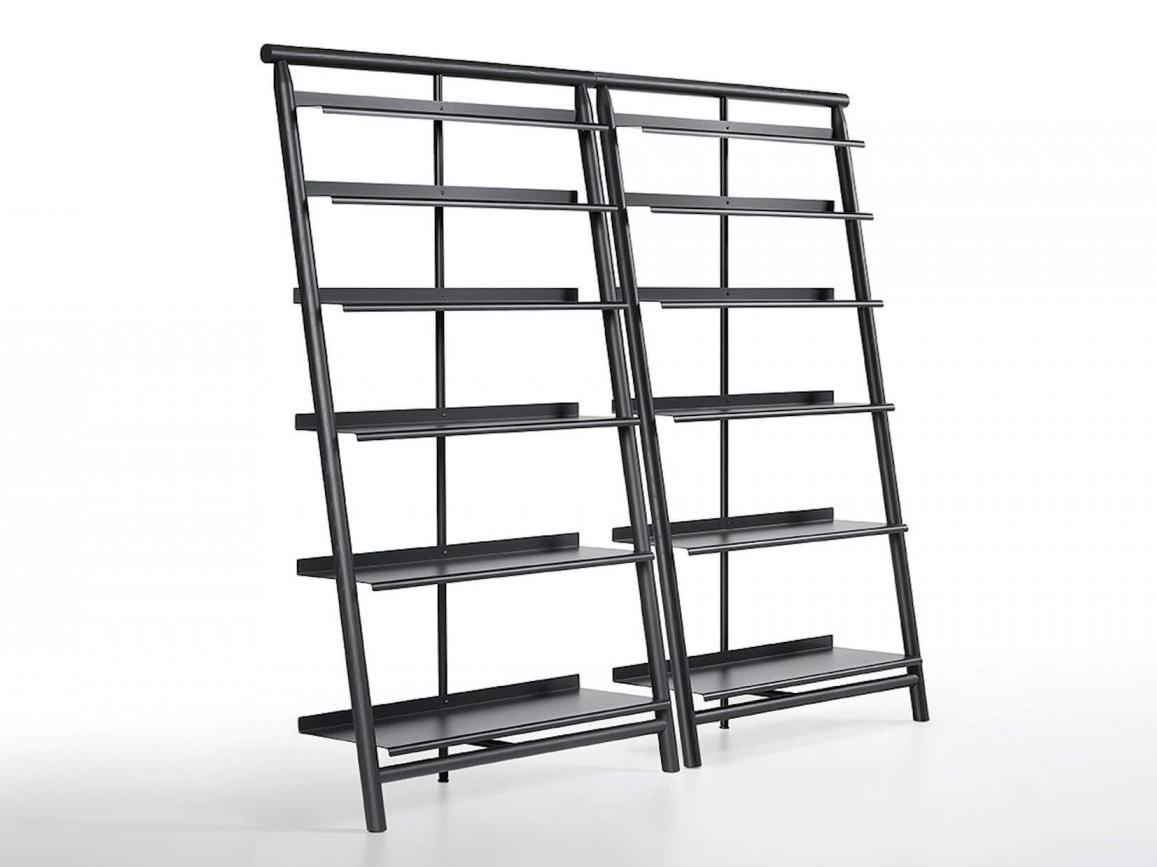 Open wall-mounted painted metal bookcase | Suite by Midj