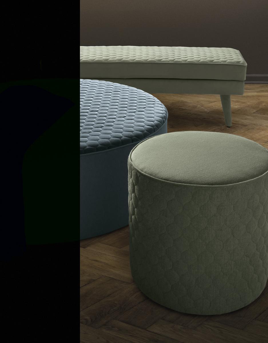 Fabric pouf | Corolle by Bolzan letti