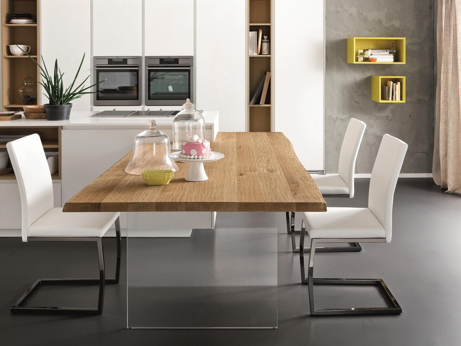 Rectangular oak peninsula table | Sp. 45 + Ice by Altacorte