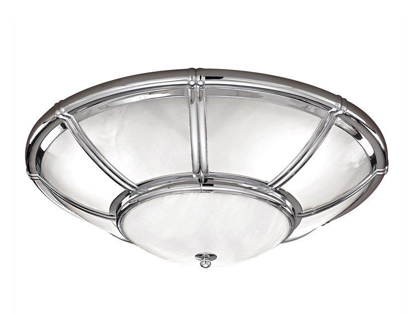Chrome ceiling light with opal glass | Lorenzo 1998/6-pl-035 by Possoni Illuminazione