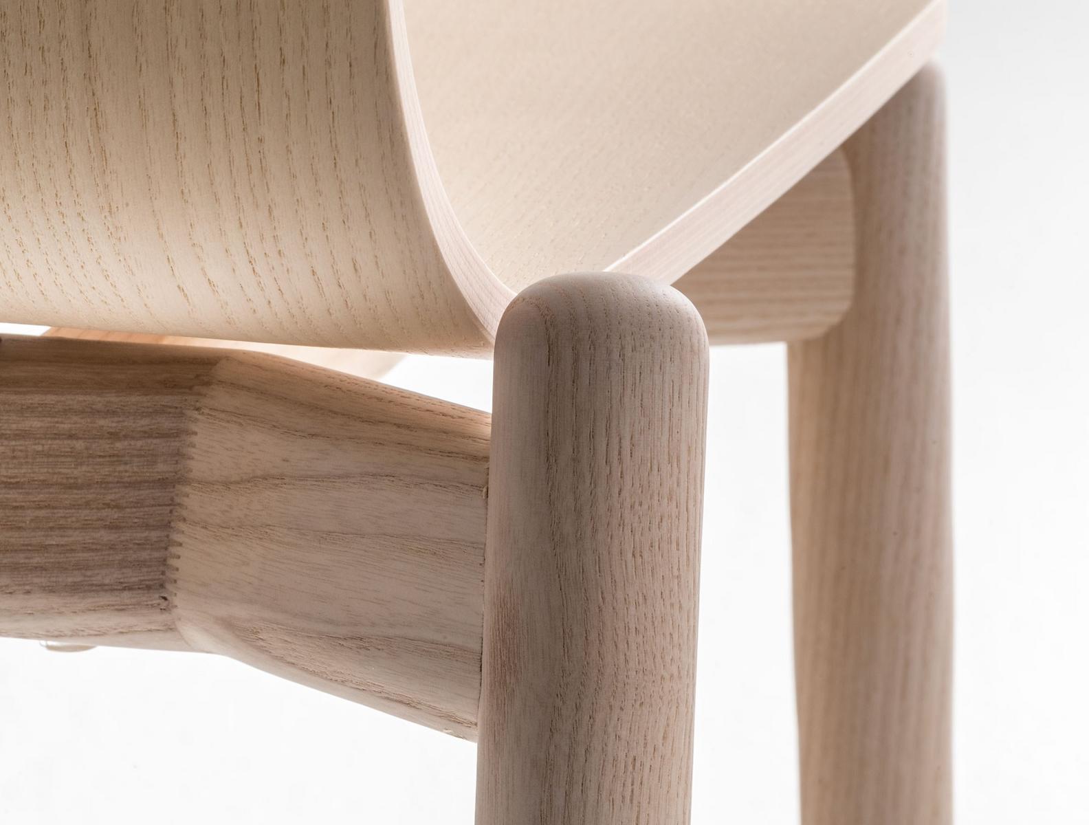 Stackable wooden chair | Malmö 390 by Pedrali