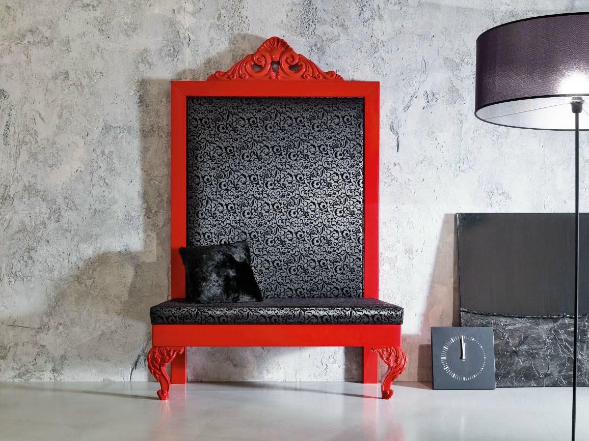 Fabric bench with back | Minimal Baroque by Modenese Gastone