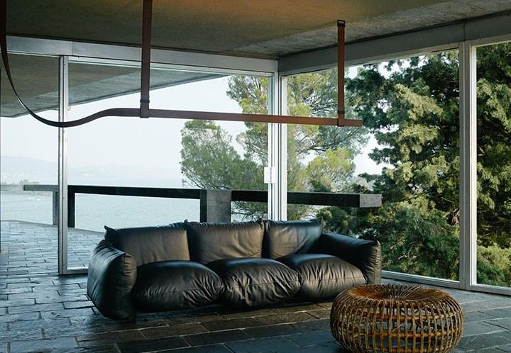 LED tanned leather pendant lamp | Belt by Flos