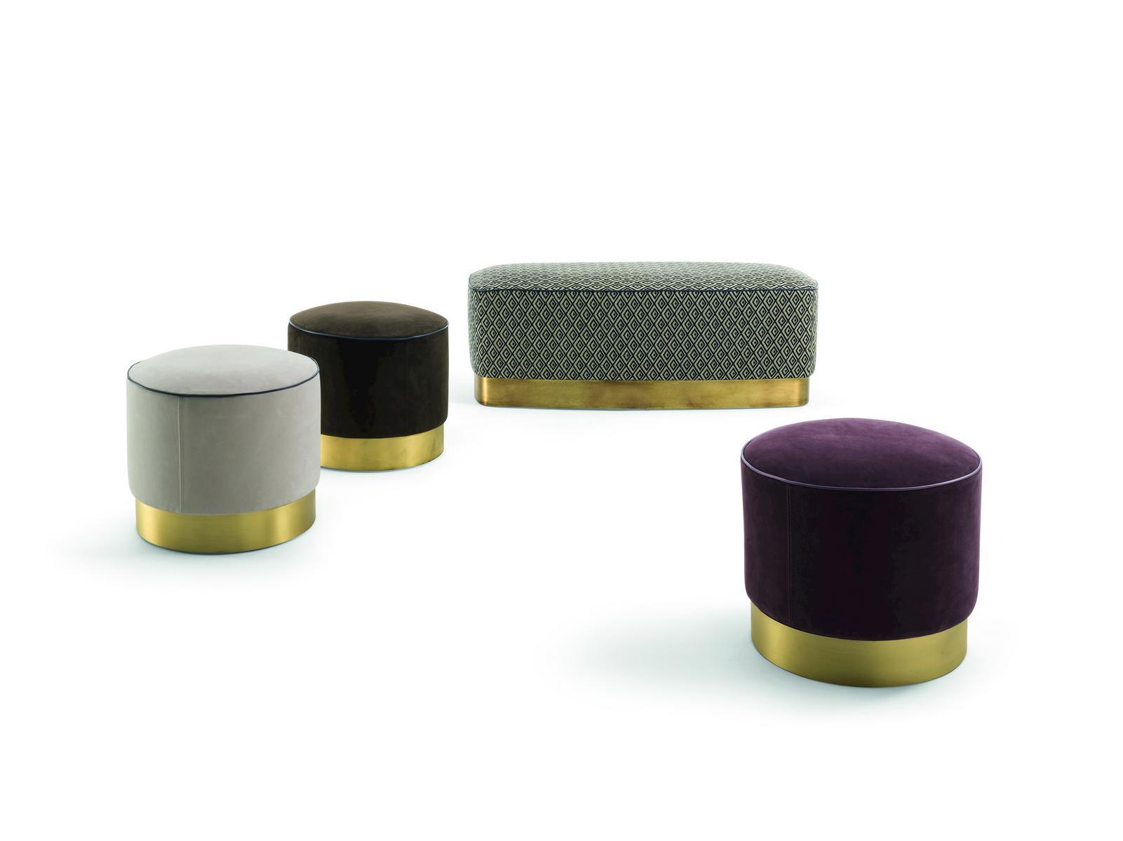 Round fabric pouf | Joey by Frigerio