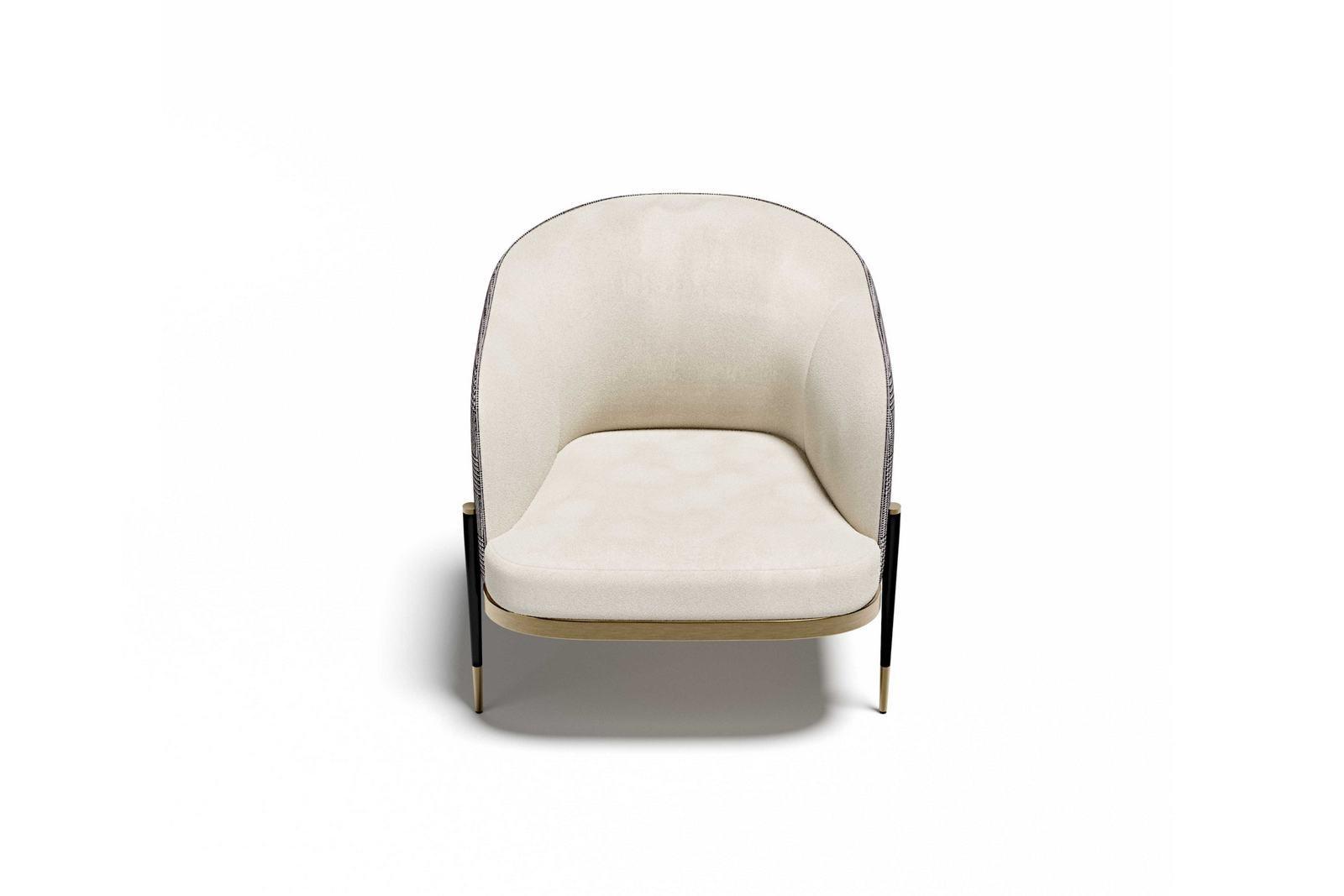 Upholstered fabric armchair with armrests | Oxford by Capital Collection