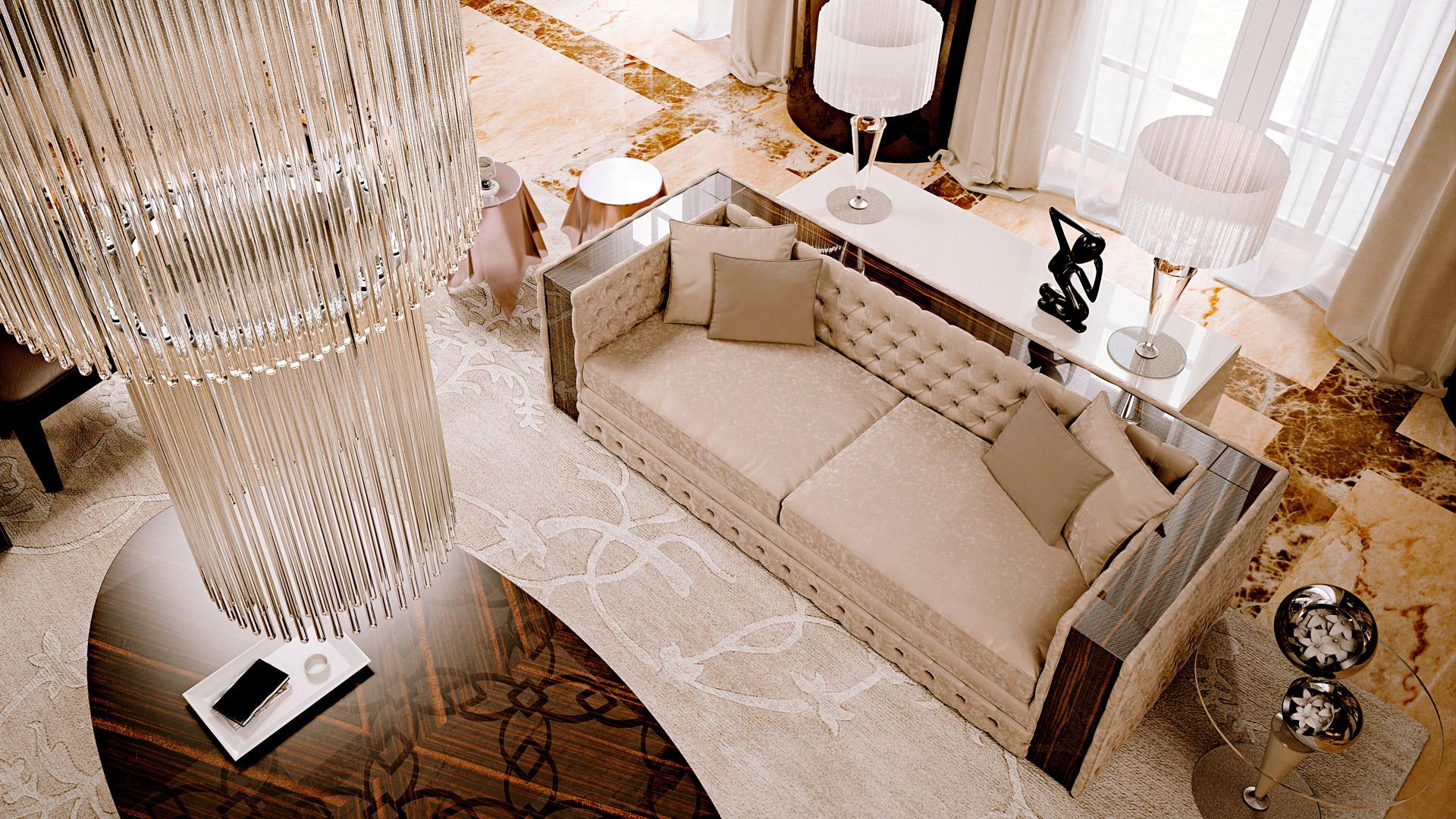 Tufted 2 seater sofa | Ca' D'oro by Reflex