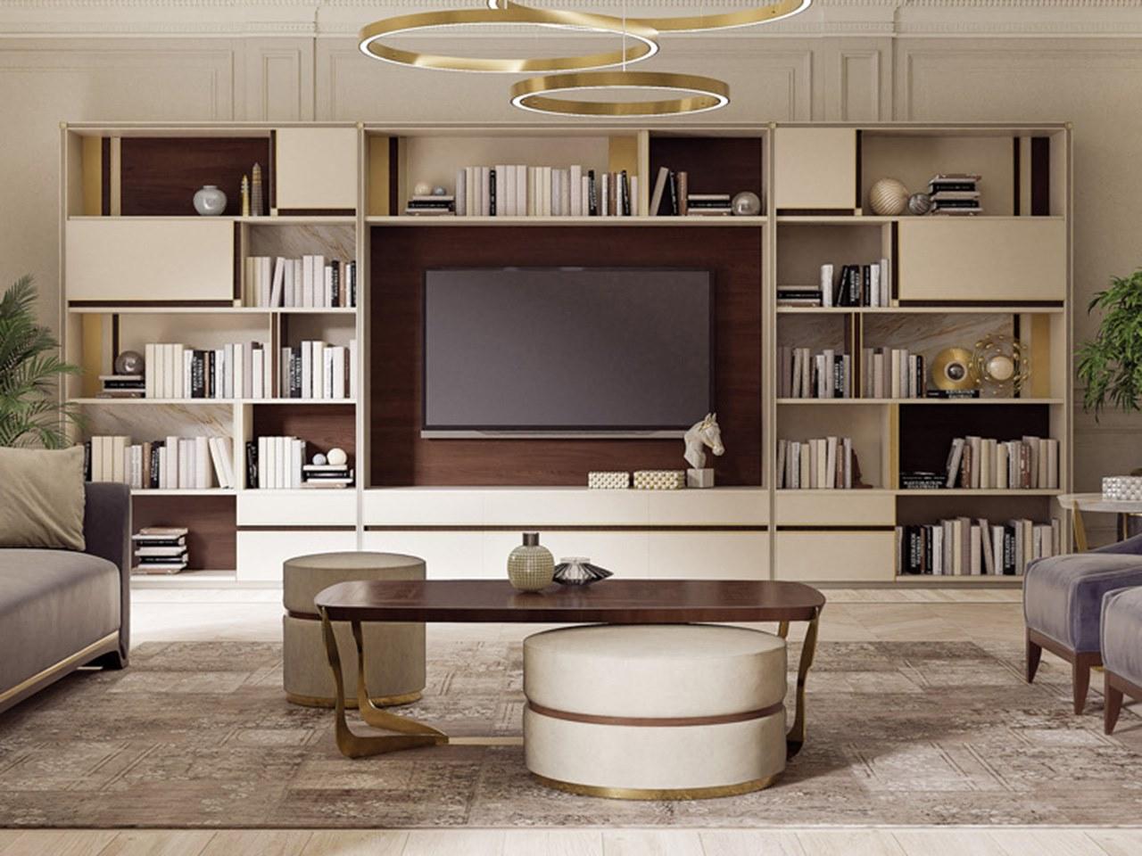 Low rectangular wooden coffee table | Pr.310 by Stella del Mobile