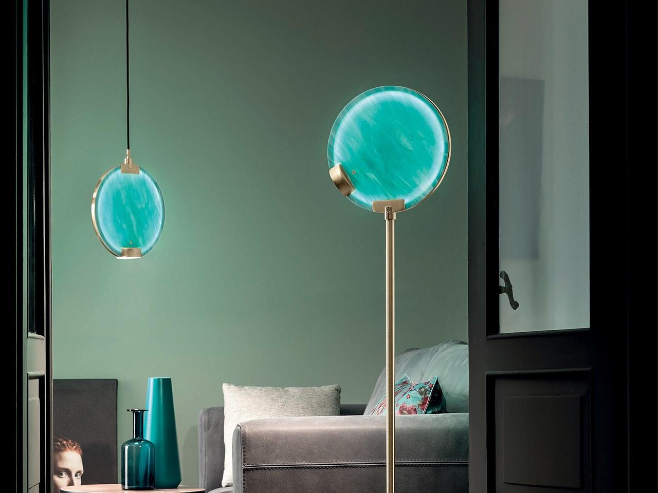 LED glass floor lamp with dimmer | Horo Stl by Masiero