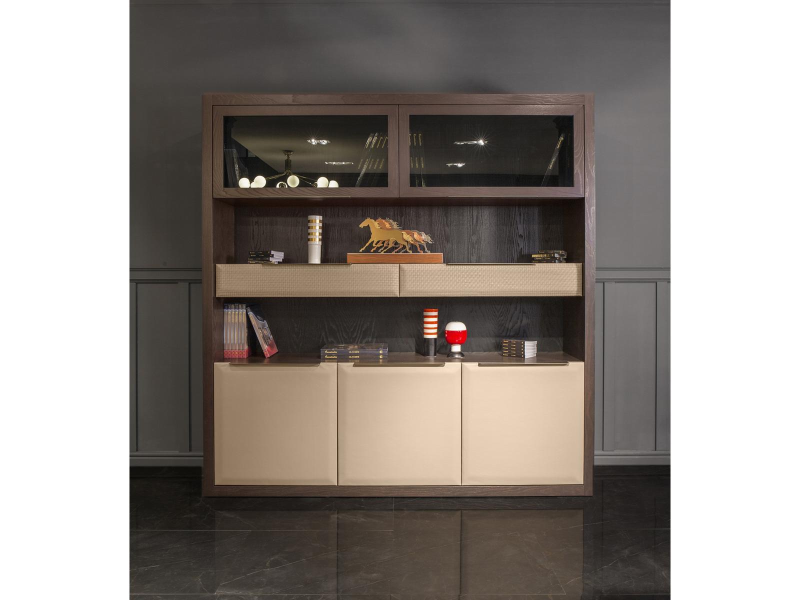 Wood veneer bookcase | Byblos by Formitalia