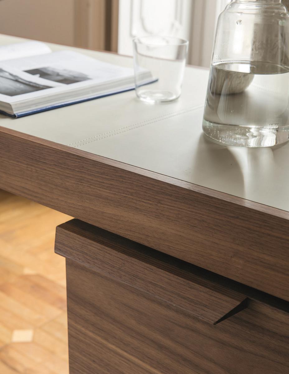 Walnut secretary desk with drawers | Afrodite by Porada