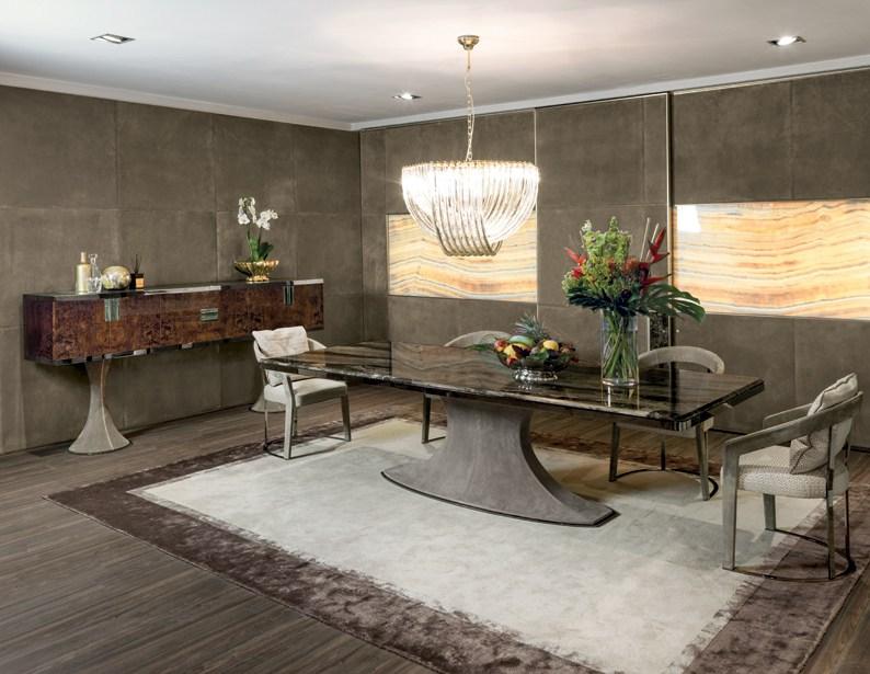 Rectangular metal table | Hubert by Longhi