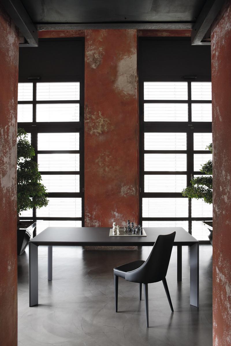 Rectangular tempered glass table | Genio by Bontempi