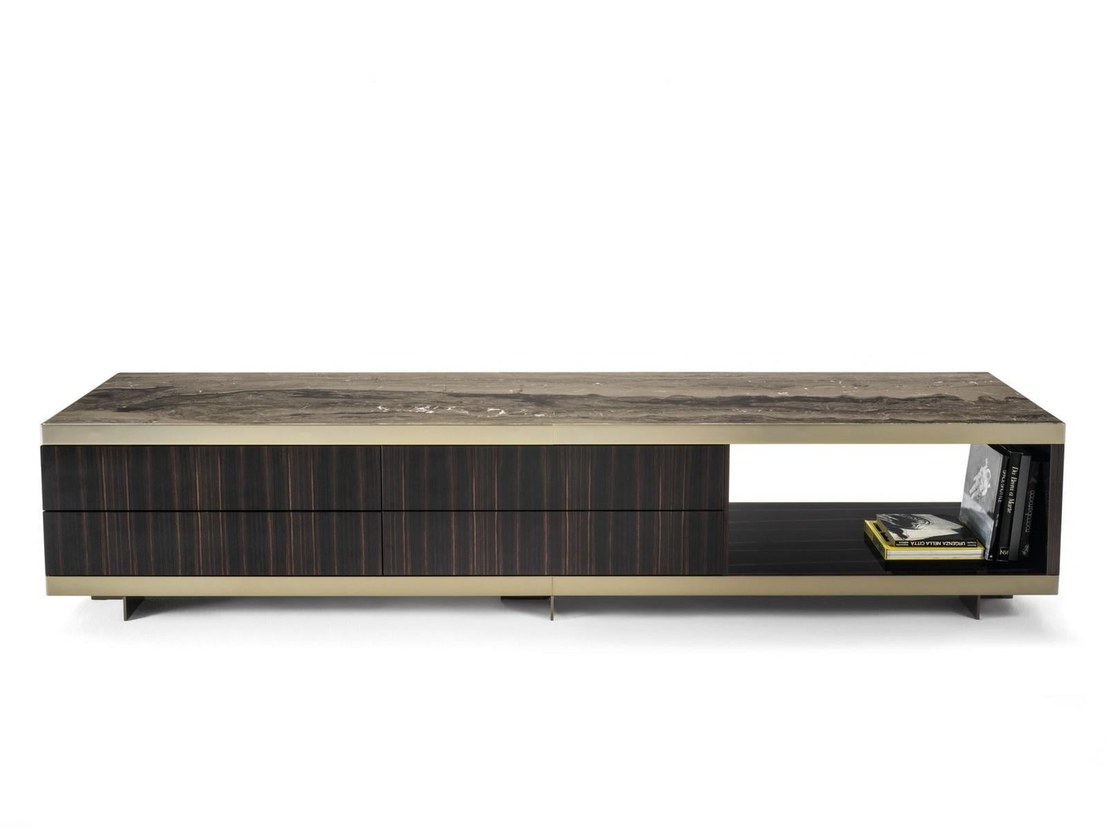 Modular veneer sideboard with drawers | Aspen-evo by Longhi