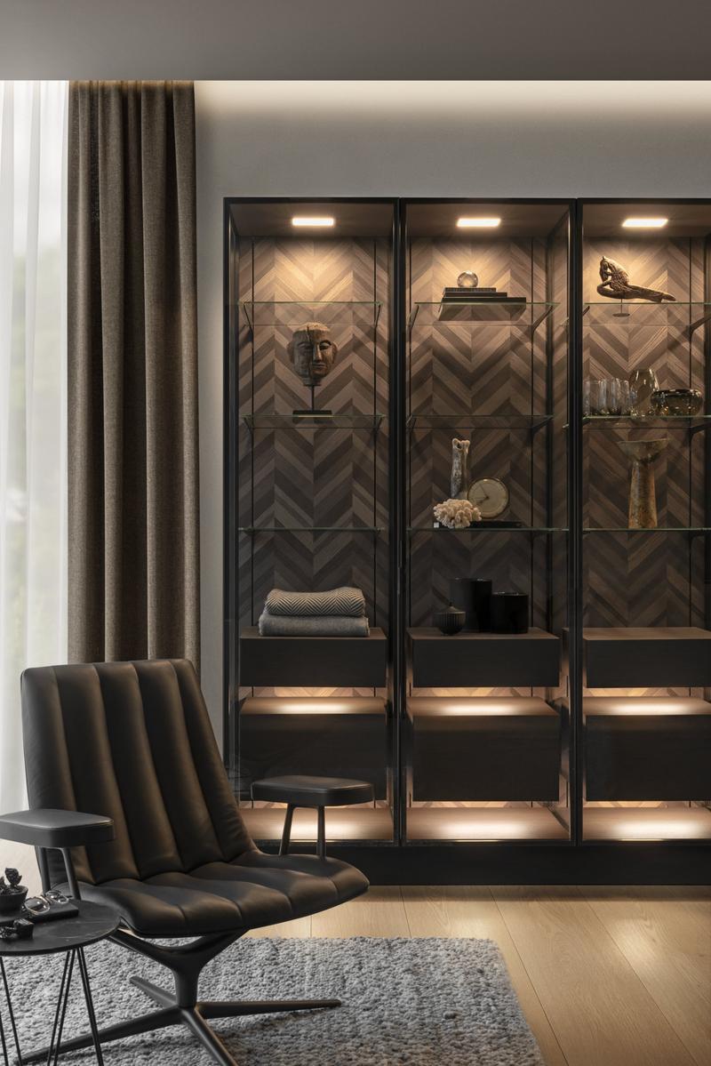 Kitchen with island without handles Siematic Slx