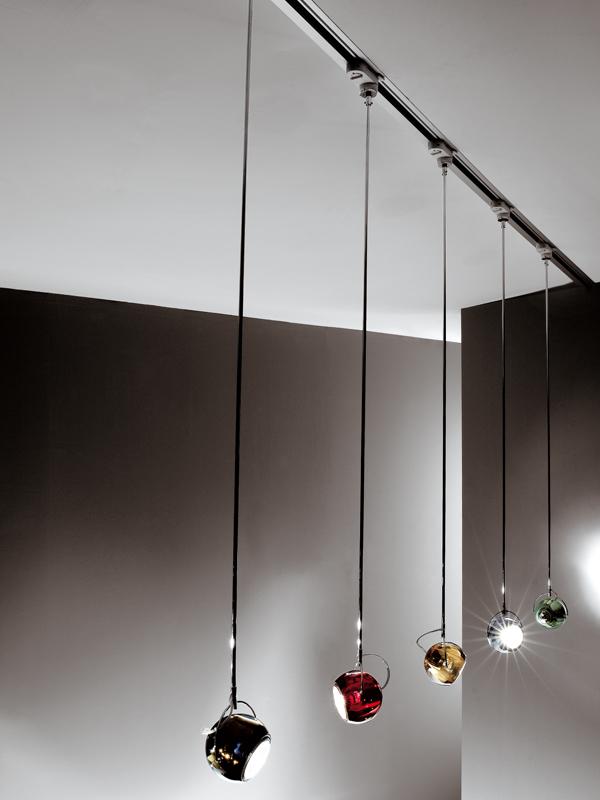 Chrome plated track-Light | Beluga Colour by Fabbian