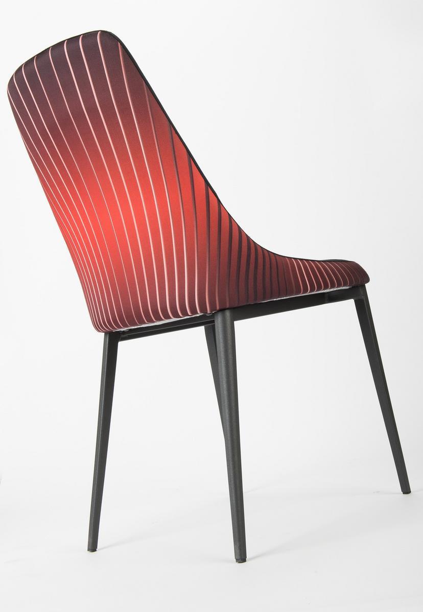 Upholstered high-back fabric chair | Sofia by Riflessi