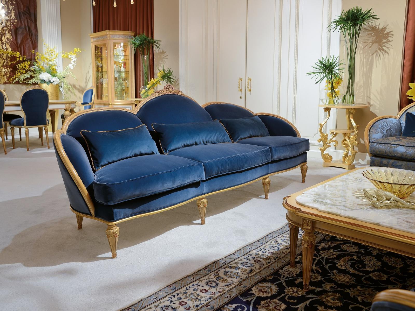 3 seater velvet sofa | 4970 by Ezio Bellotti