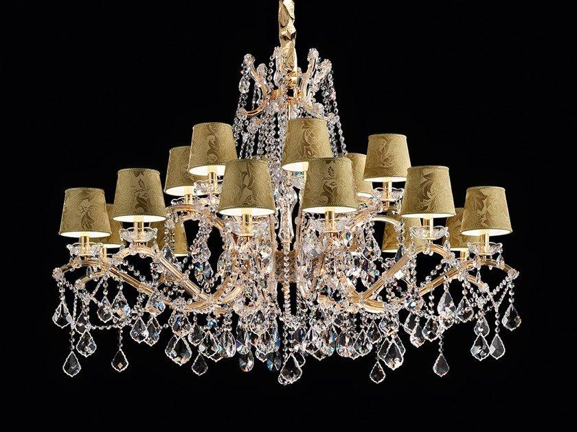 Painted metal chandelier with crystals | Maria Teresa Ve 986 by Masiero