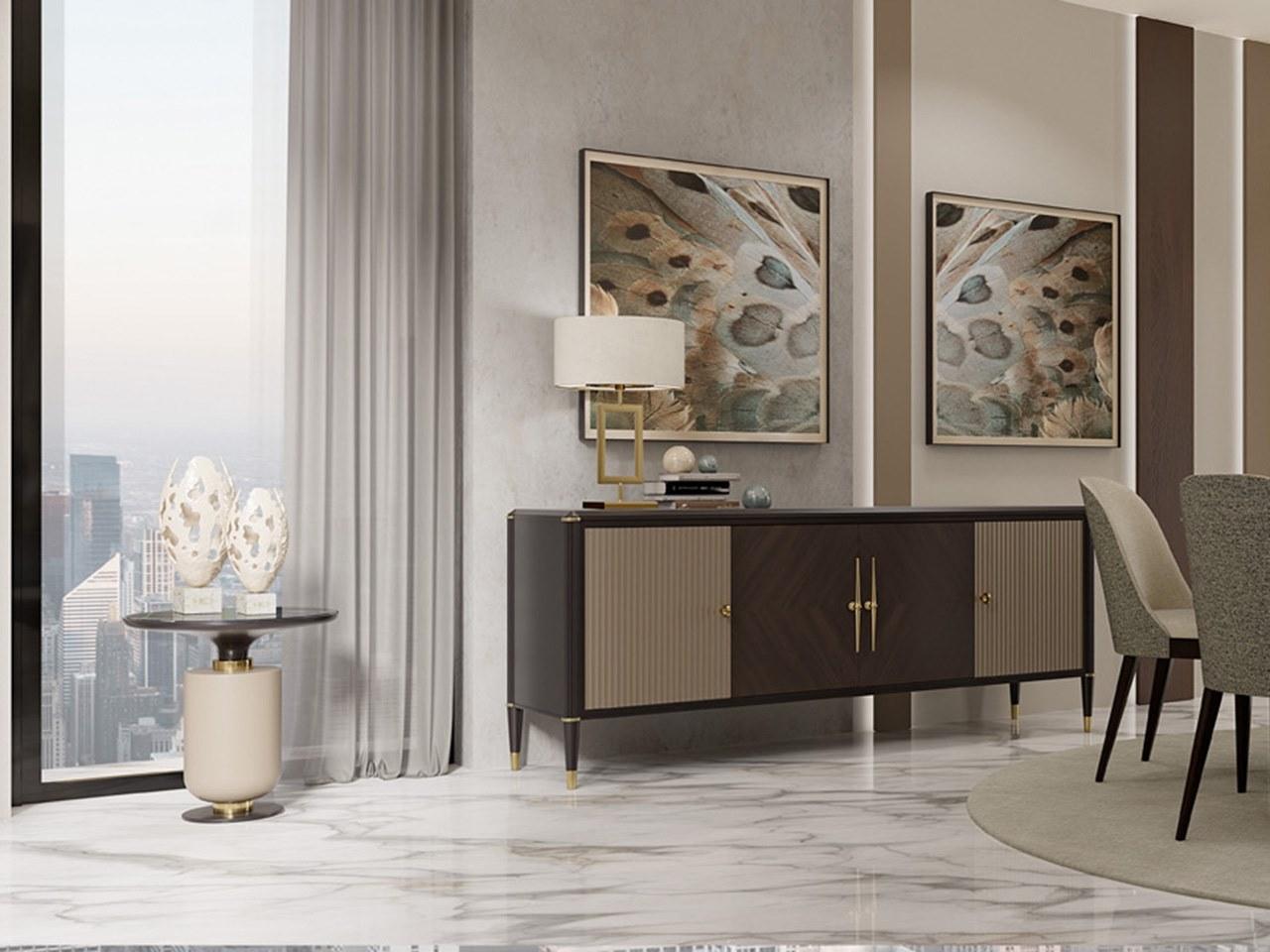 Round wooden coffee table | Pr.301 by Stella del Mobile