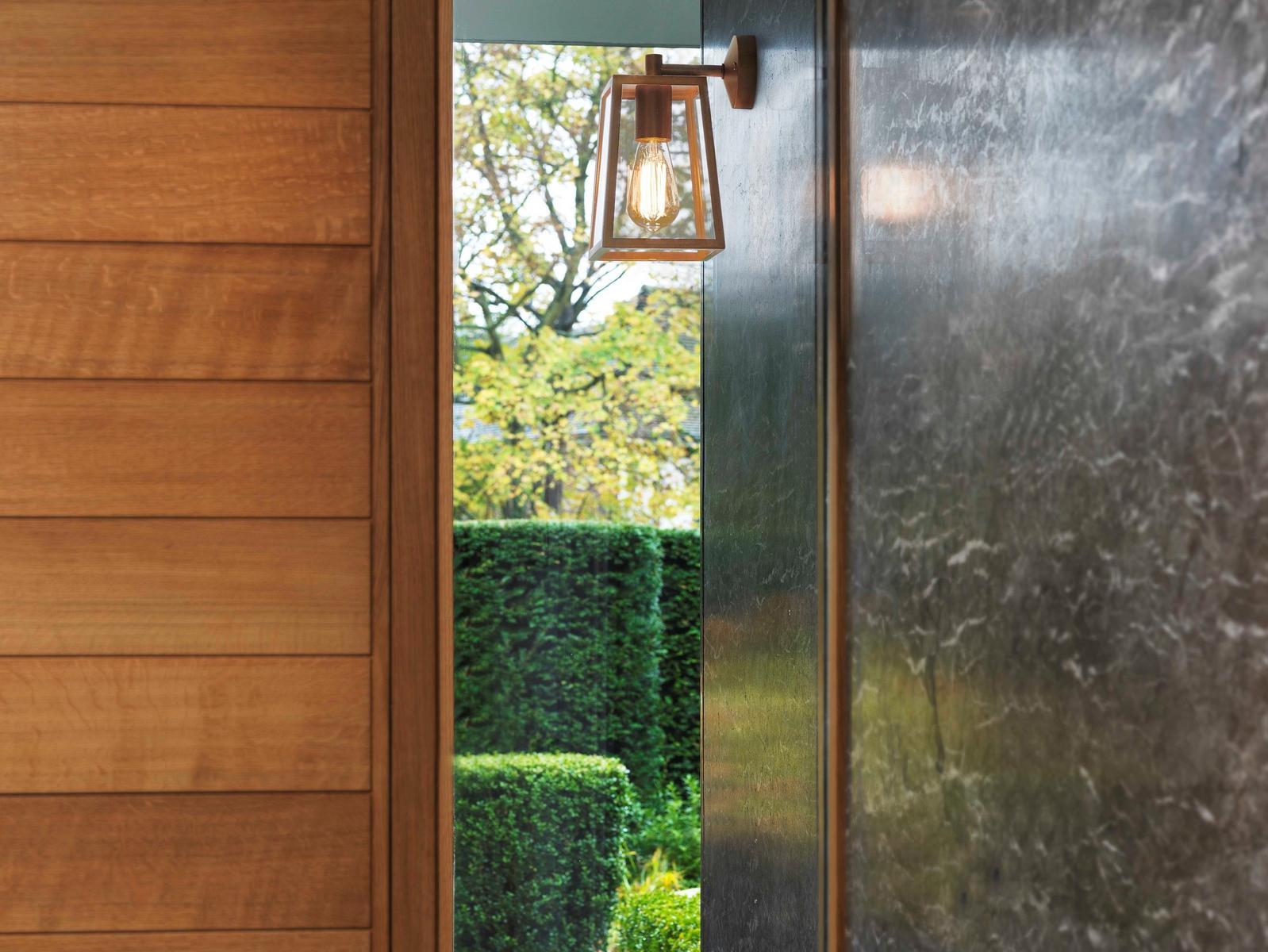 Glass and steel outdoor wall lamp | Calvi by Astro lighting
