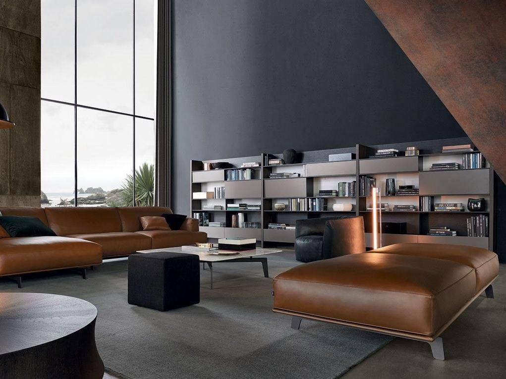 Modular wooden TV wall system | Skip by Poliform