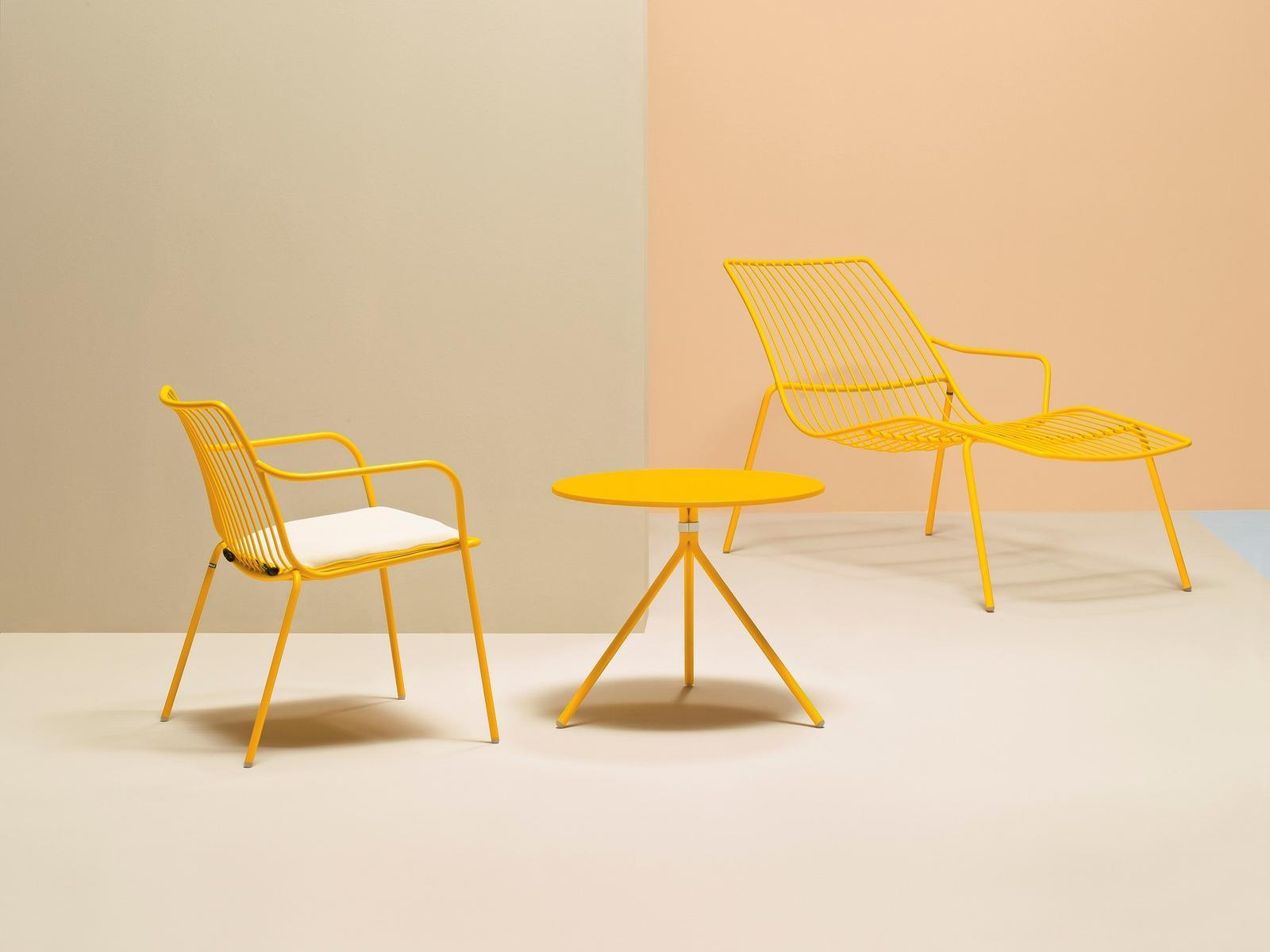 High garden stool with footrest | Nolita 3657 by Pedrali