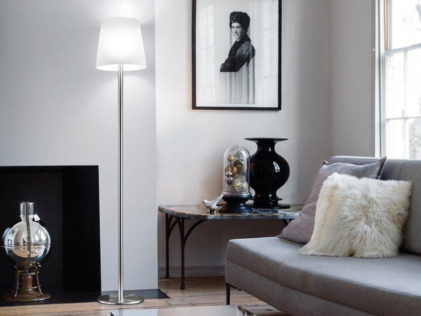 Satin glass floor lamp | Naxos Pt by Vistosi
