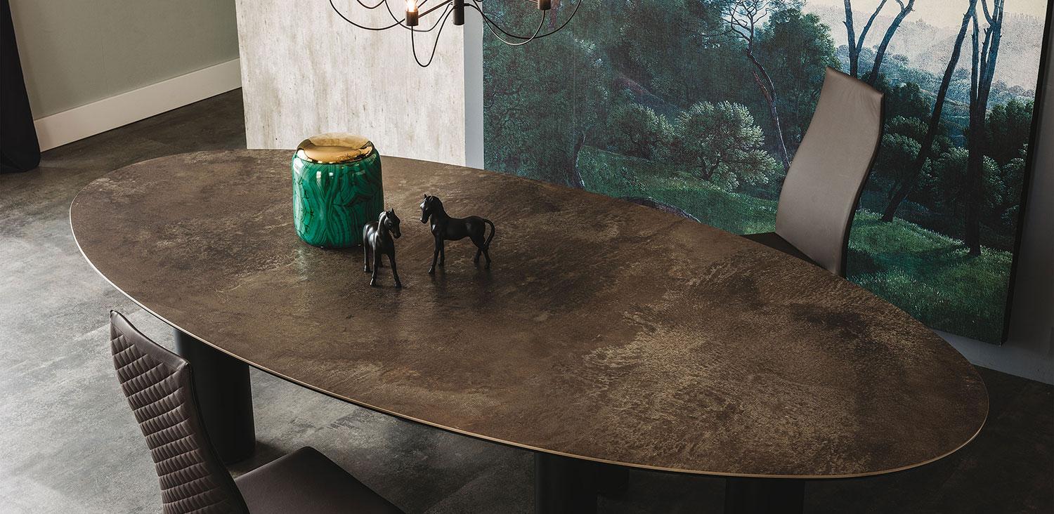 Rectangular metal table | Roll Keramik by Cattelan Italia