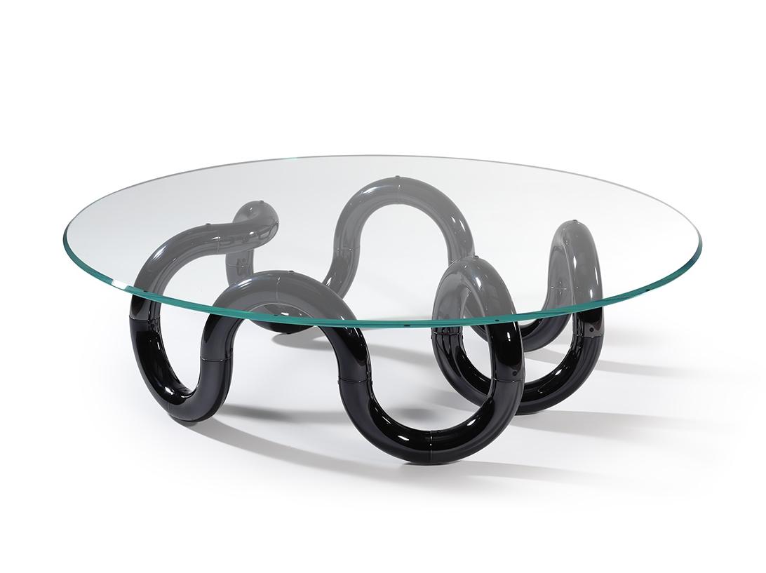 Round glass coffee table | Aenigma by Reflex