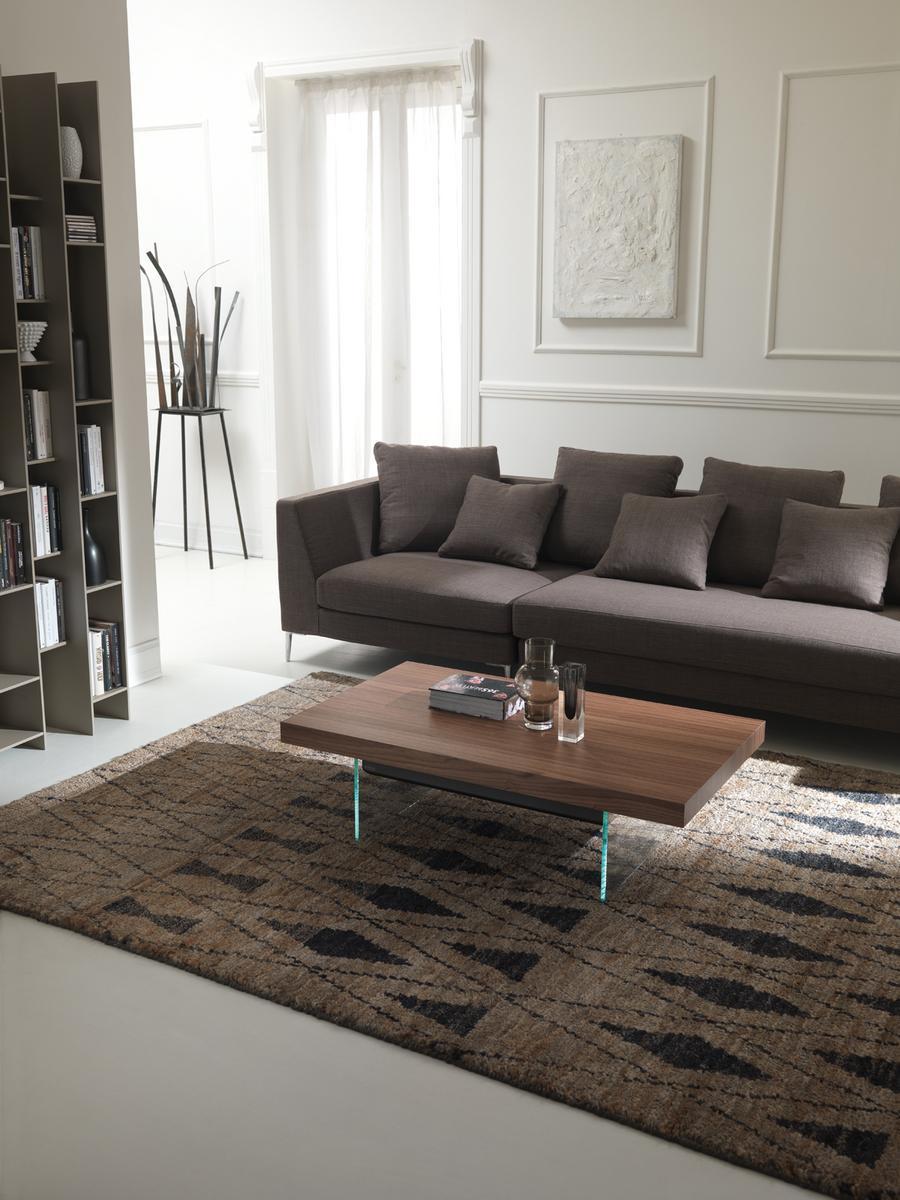 Height-adjustable rectangular wooden coffee table | Bellagio by Ozzio Italia