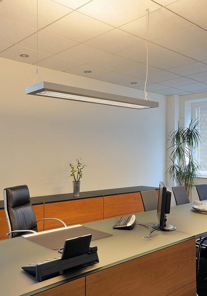 Metal pendant lamp in a contemporary style | Long Grill by SLV