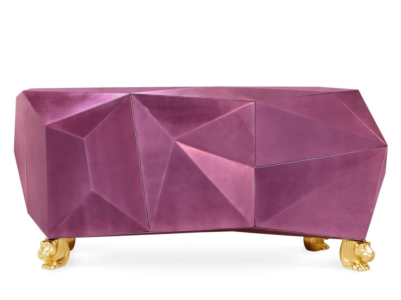 Wooden sideboard with doors | Diamond Amethyst by Boca Do Lobo