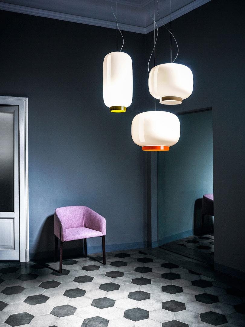 Glass pendant lamp | Chouchin by Foscarini