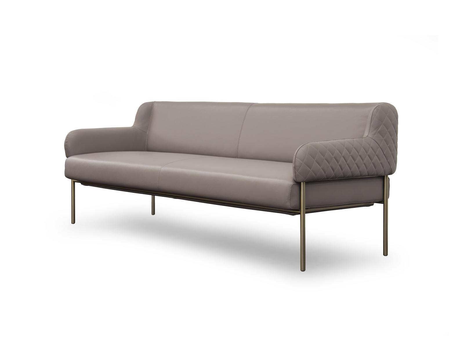 Upholstered leather sofa | Ginevra by Formitalia