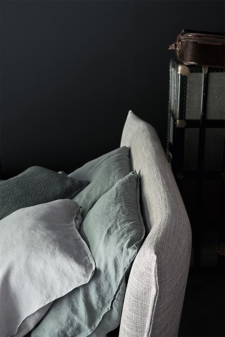Fabric bed with upholstered headboard | Morrison by ALF Dafre