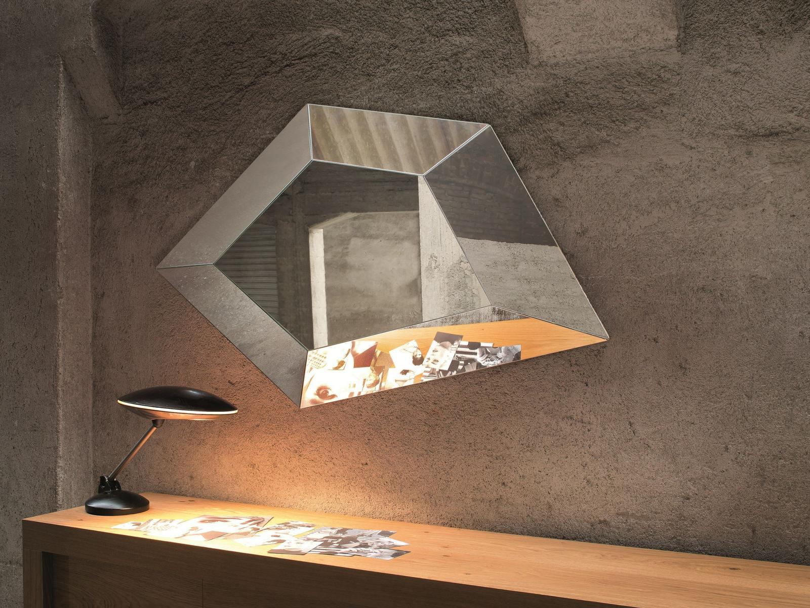 Wall-mounted mirror | City Life by Riflessi