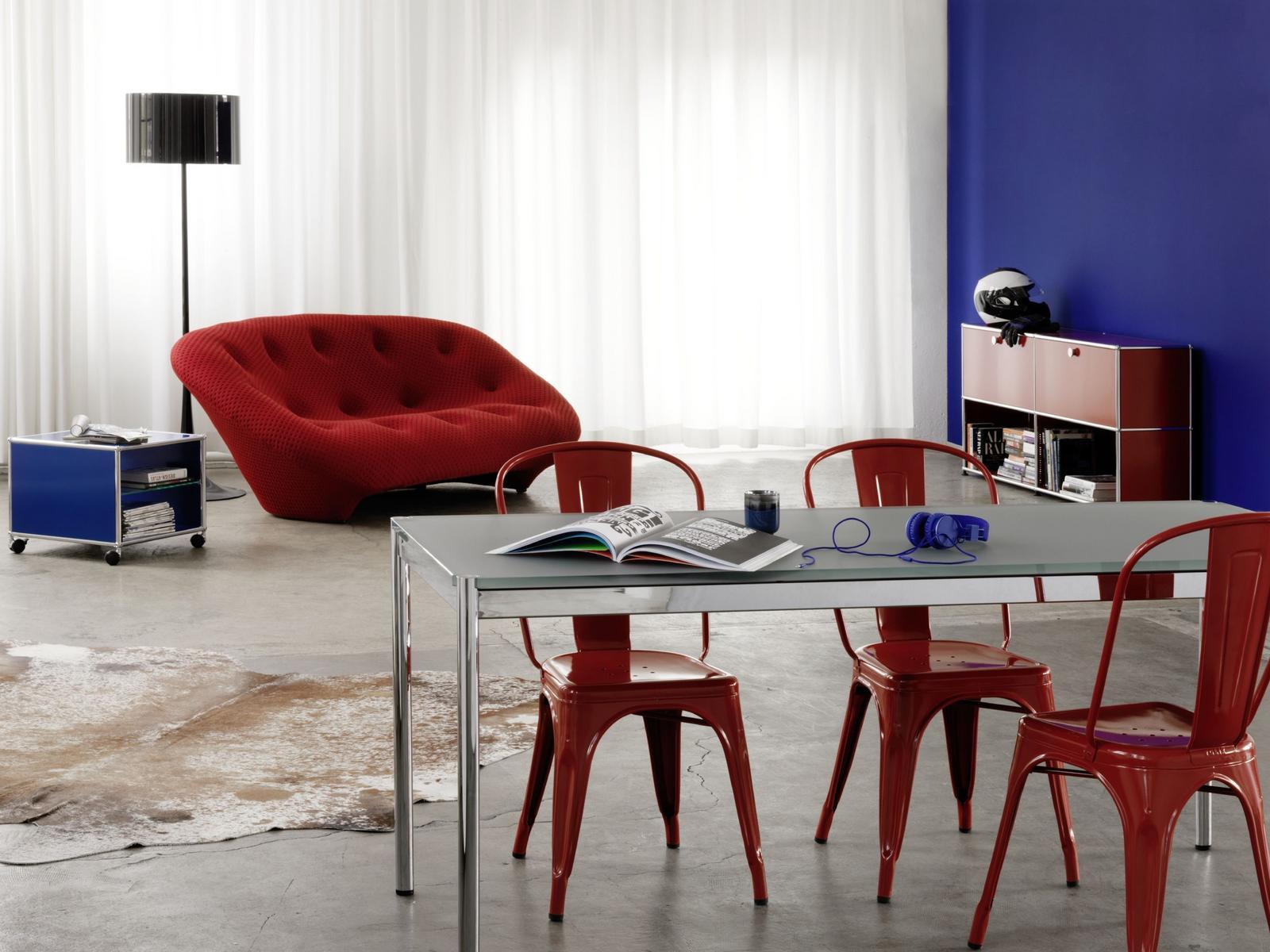 Rectangular glass dining table | Haller Dining Table by USM