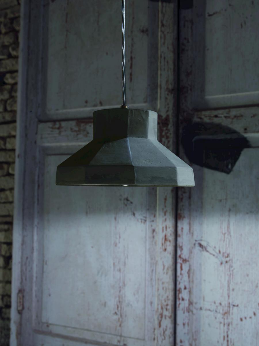 Cement outdoor pendant lamp | Gongolo by Karman