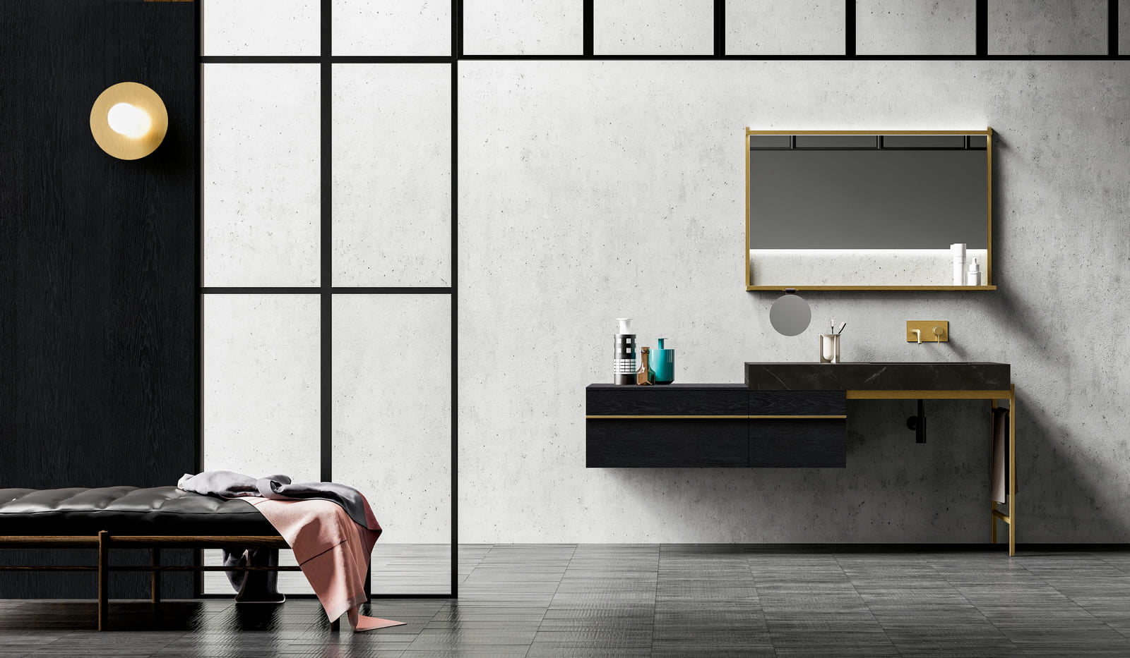 Lacquered bathroom | Sidero by Birex